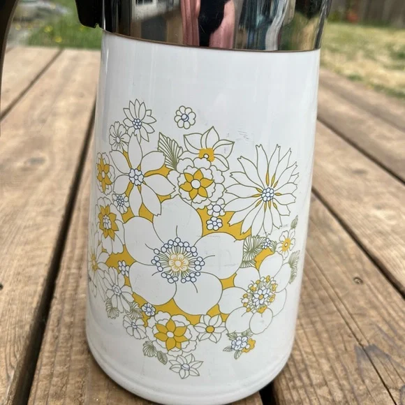 Corningware Purcolator Coffee Maker Floral Bouquet 1970's - Picture 3 of 14